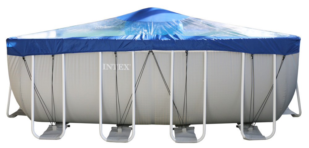 Тент для прямоугольного бассейна Intex/Bestway с надувной подушкой "Фиеста" в Саратове