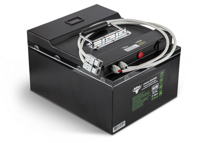 Тяговый железо-фосфатный аккумулятор RuTrike LiFePO4 60V32Ah (50А) в Саратове