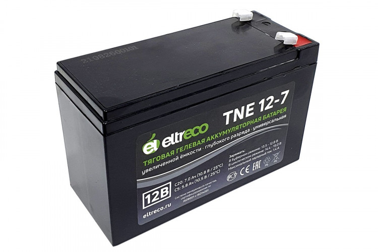 Тяговый аккумулятор Eltreco TNE12-7 (12V7A/H C20) в Саратове