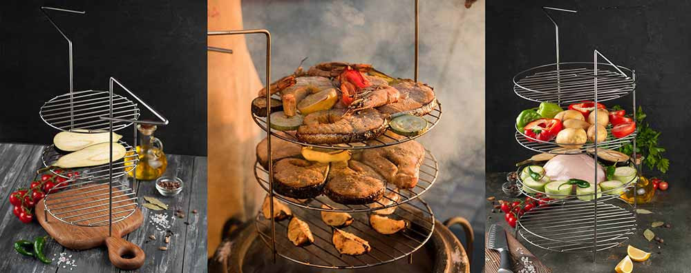 Этажерка 3-х ярусная диаметр 27 см в Саратове