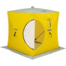 Палатка для рыбалки Helios утепл.Куб 1,5х1,5 желтый/серый в Саратове