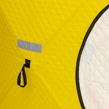 Палатка для рыбалки Helios утепл.Куб 1,5х1,5 желтый/серый в Саратове