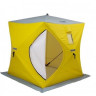 Палатка для рыбалки Helios утепл. Куб 1,8х1,8 желтый/серый в Саратове