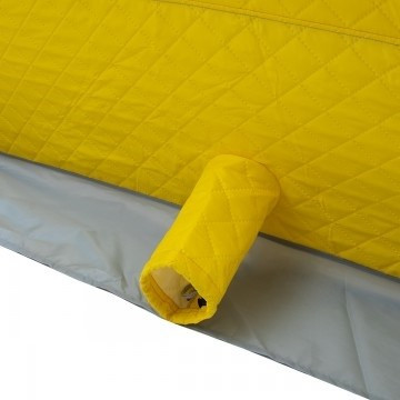 Палатка для рыбалки Helios утепл. Куб 1,8х1,8 желтый/серый в Саратове