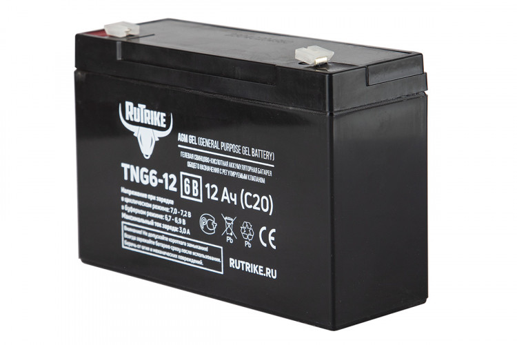 Тяговый гелевый аккумулятор RuTrike TNG 6-12 (6V12A/H C20) в Саратове