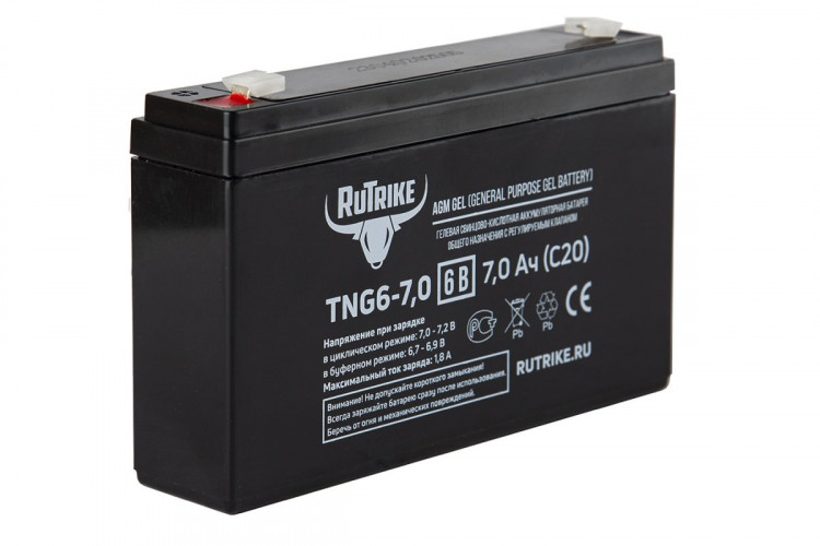 Тяговый гелевый аккумулятор RuTrike TNG 6-7.0 (6V7.0 A/H C20) в Саратове