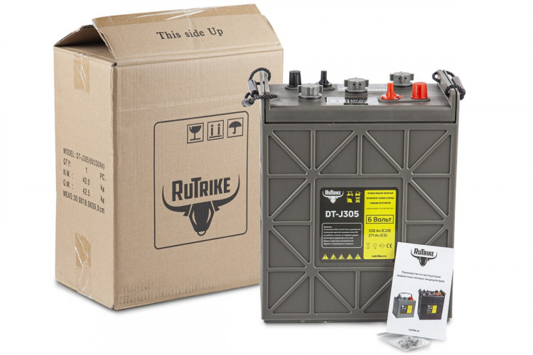 Тяговый аккумулятор RuTrike WET DT-J305 6V215A/H C3 в Саратове