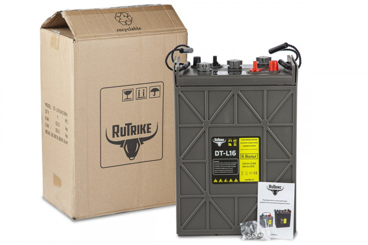 Тяговый аккумулятор RuTrike WET DTL16 (L16H-AC) 6V275A/H C3 в Саратове