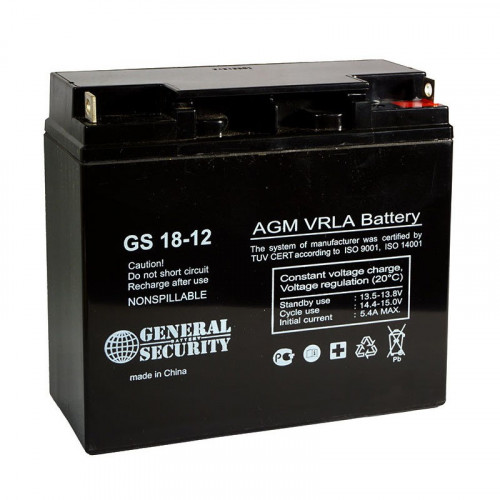 Аккумулятор General Security GS 12-18 L Kl (12 В, 18 Ач) в Саратове