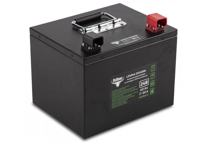 Тяговый железо-фосфатный аккумулятор RuTrike LiFePO4 24V40Ah (60A) в Саратове