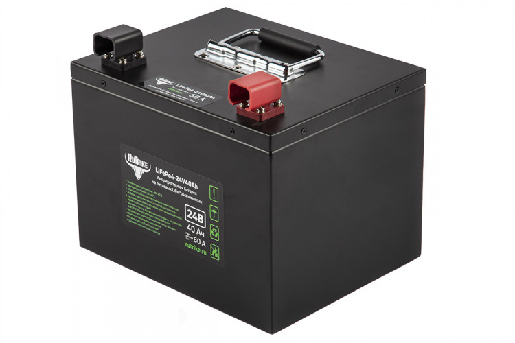 Тяговый железо-фосфатный аккумулятор RuTrike LiFePO4 24V40Ah (60A) в Саратове