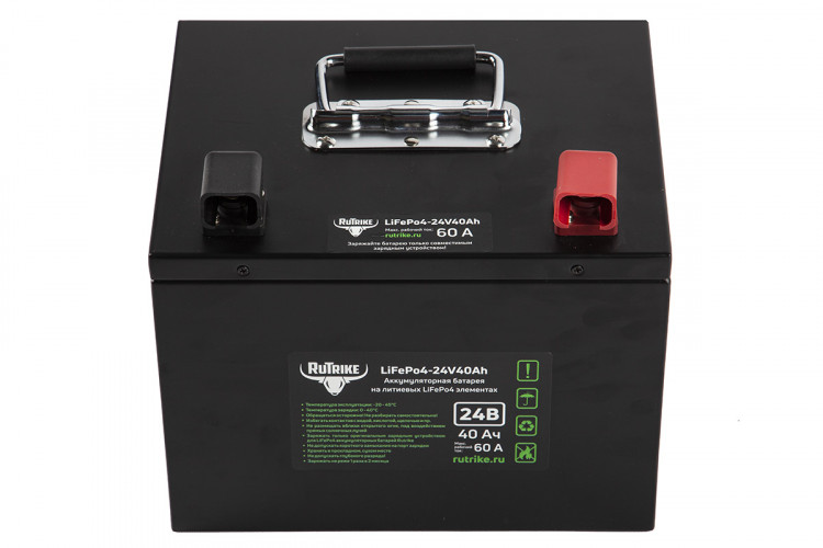 Тяговый железо-фосфатный аккумулятор RuTrike LiFePO4 24V40Ah (60A) в Саратове