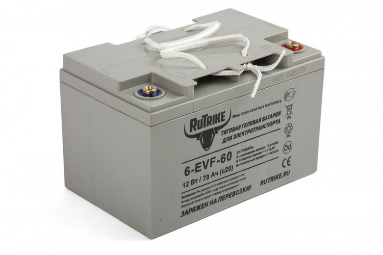 Тяговый гелевый аккумулятор RuTrike 6-EVF-60A (12V60A/H C3) в Саратове