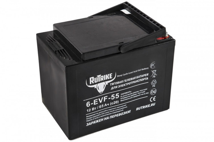 Тяговый гелевый аккумулятор RuTrike 6-EVF-55A (12V55A/H C3) в Саратове
