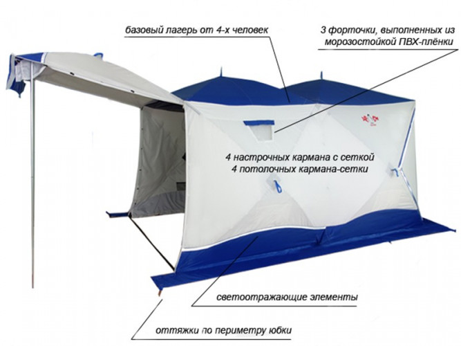 Палатка для рыбалки Пингвин Big Twin (2-СЛ) в Саратове